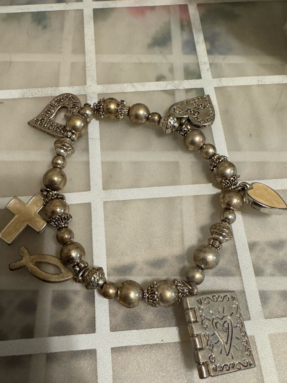 NWOB Religious Charm Stretch Bracelet